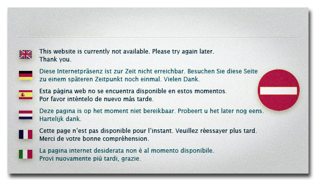 Diese Internetpräsenz ist zur Zeit nicht erreichbar